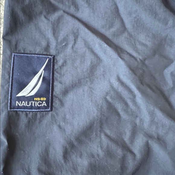 Nautica Men's Windbreaker in Black with Yellow Accents - Picture 11 of 12